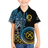 Proudly Ni-Van Sandroing Inspired Family Matching Off The Shoulder Long Sleeve Dress and Hawaiian Shirt Sanma Classic Style LT7 Son's Shirt Colorful - Polynesian Pride
