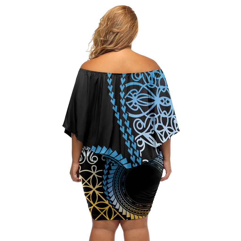 Proudly Ni-Van Sandroing Inspired Family Matching Off Shoulder Short Dress and Hawaiian Shirt Sanma Classic Style