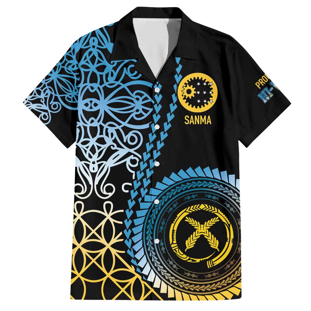Proudly Ni-Van Sandroing Inspired Family Matching Short Sleeve Bodycon Dress and Hawaiian Shirt Sanma Classic Style LT7 Dad's Shirt - Short Sleeve Colorful - Polynesian Pride