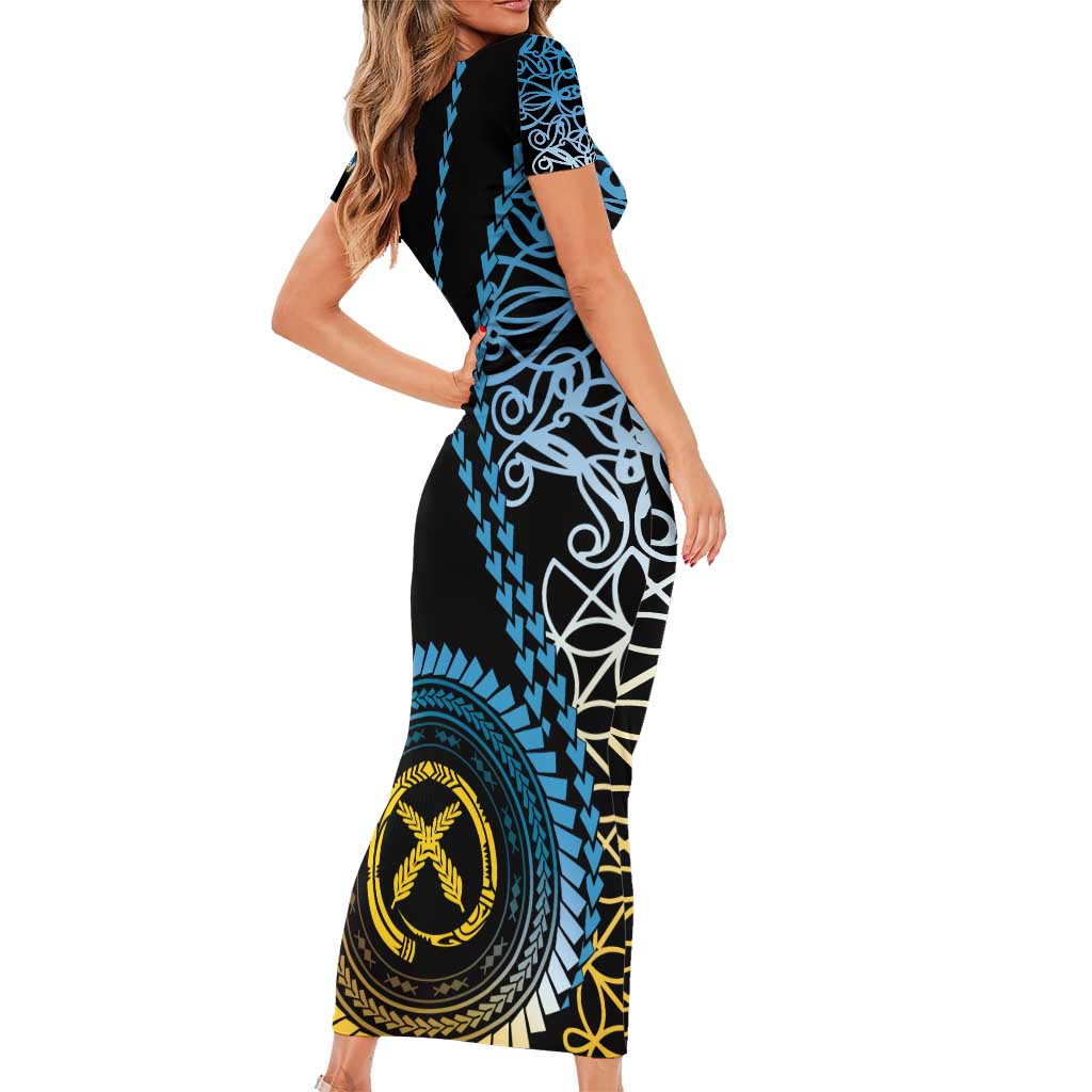 Proudly Ni-Van Sandroing Inspired Short Sleeve Bodycon Dress Sanma Classic Style