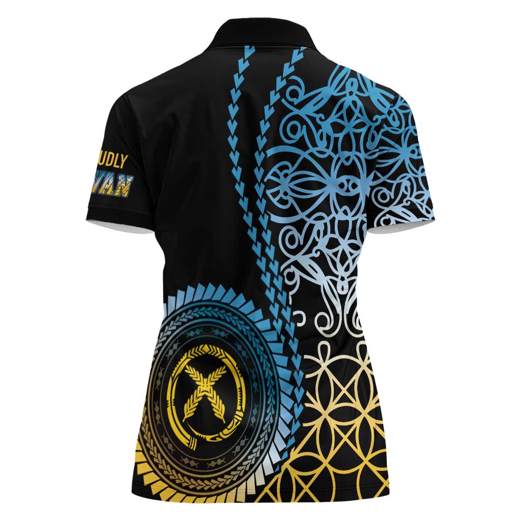 Proudly Ni-Van Sandroing Inspired Women Polo Shirt Sanma Classic Style LT7 - Polynesian Pride
