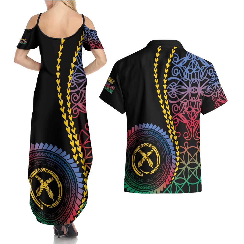 Proudly Ni-Van Sandroing Inspired Couples Matching Summer Maxi Dress and Hawaiian Shirt Shefa Classic Style