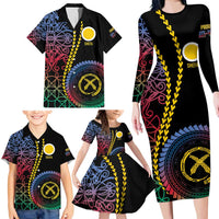 Proudly Ni-Van Sandroing Inspired Family Matching Long Sleeve Bodycon Dress and Hawaiian Shirt Shefa Classic Style