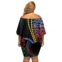Proudly Ni-Van Sandroing Inspired Family Matching Off Shoulder Short Dress and Hawaiian Shirt Shefa Classic Style