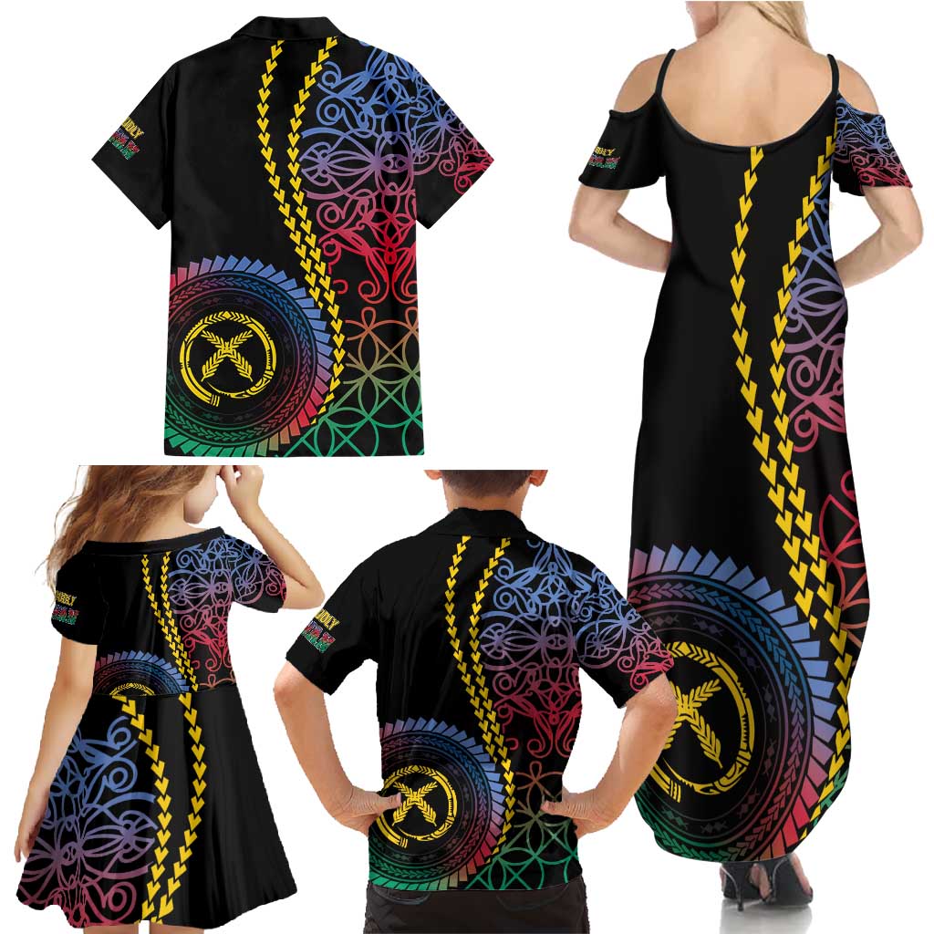 Proudly Ni-Van Sandroing Inspired Family Matching Summer Maxi Dress and Hawaiian Shirt Shefa Classic Style
