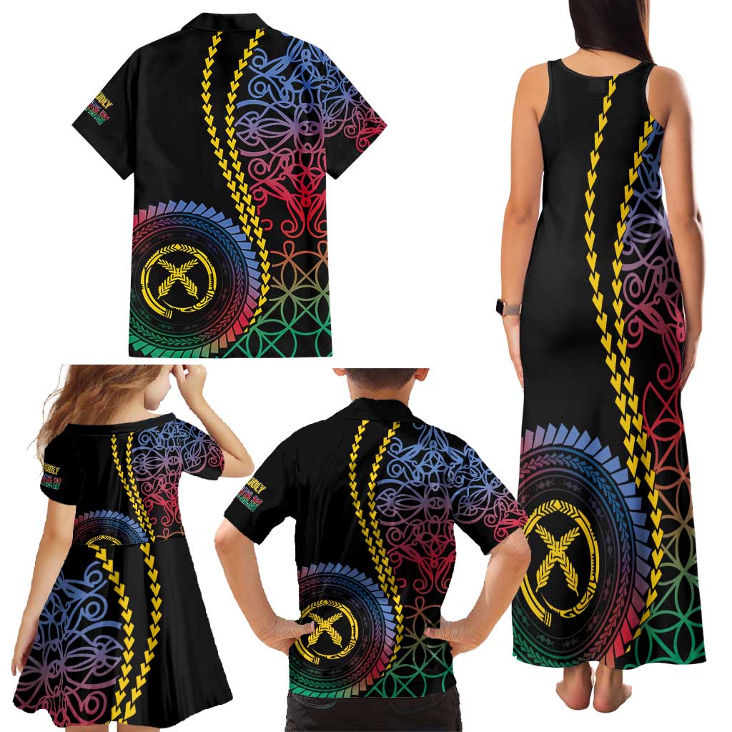 Proudly Ni-Van Sandroing Inspired Family Matching Tank Maxi Dress and Hawaiian Shirt Shefa Classic Style