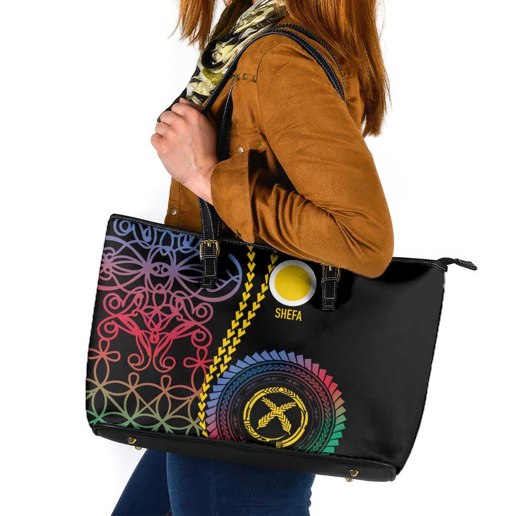 Proudly Ni-Van Sandroing Inspired Leather Tote Bag Shefa Classic Style
