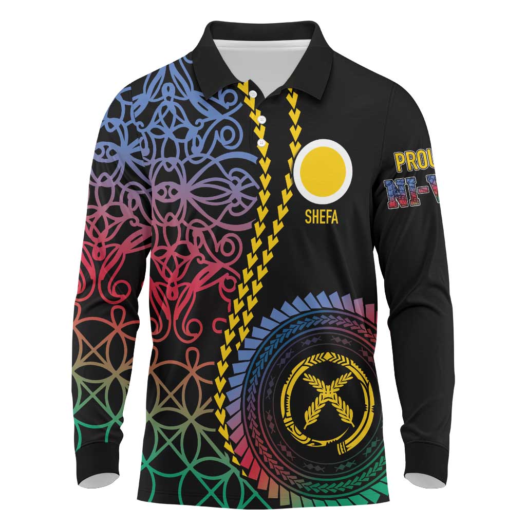 Proudly Ni-Van Sandroing Inspired Long Sleeve Polo Shirt Shefa Classic Style