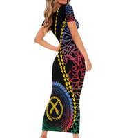 Proudly Ni-Van Sandroing Inspired Short Sleeve Bodycon Dress Shefa Classic Style