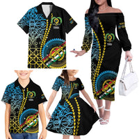 Proudly Ni-Van Sandroing Inspired Family Matching Off The Shoulder Long Sleeve Dress and Hawaiian Shirt Torba Classic Style LT7 - Polynesian Pride