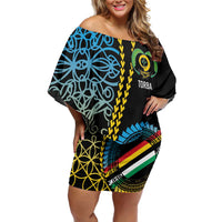Proudly Ni-Van Sandroing Inspired Family Matching Off Shoulder Short Dress and Hawaiian Shirt Torba Classic Style