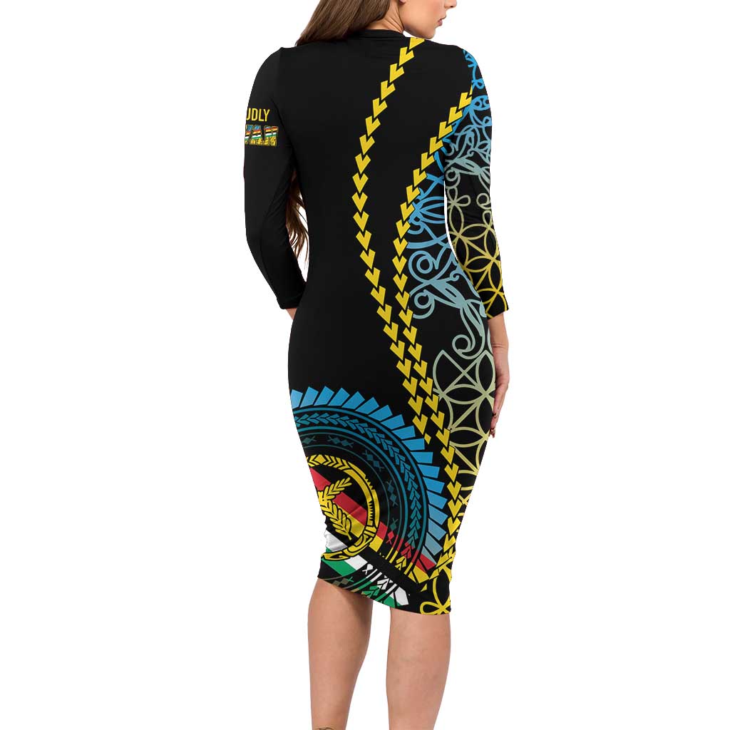 Proudly Ni-Van Sandroing Inspired Long Sleeve Bodycon Dress Torba Classic Style