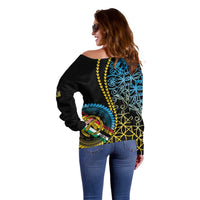 Proudly Ni-Van Sandroing Inspired Off Shoulder Sweater Torba Classic Style