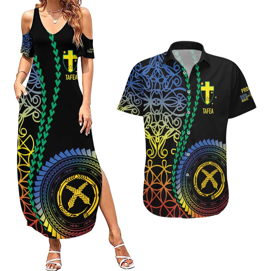 Proudly Ni-Van Sandroing Inspired Couples Matching Summer Maxi Dress and Hawaiian Shirt Tafea Classic Style