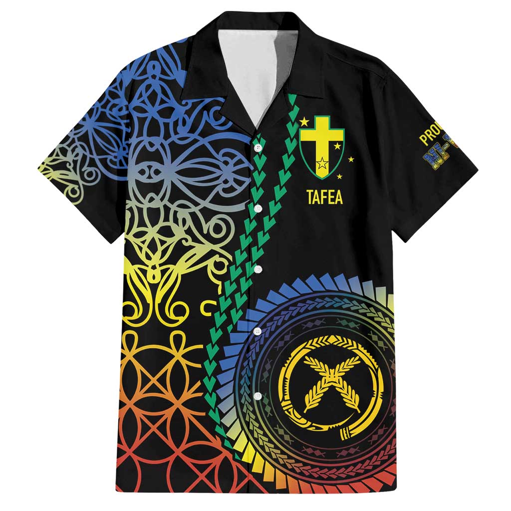 Proudly Ni-Van Sandroing Inspired Family Matching Long Sleeve Bodycon Dress and Hawaiian Shirt Tafea Classic Style LT7 Dad's Shirt - Short Sleeve Colorful - Polynesian Pride