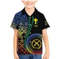 Proudly Ni-Van Sandroing Inspired Family Matching Mermaid Dress and Hawaiian Shirt Tafea Classic Style LT7 Son's Shirt Colorful - Polynesian Pride
