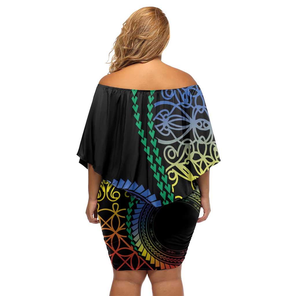 Proudly Ni-Van Sandroing Inspired Family Matching Off Shoulder Short Dress and Hawaiian Shirt Tafea Classic Style