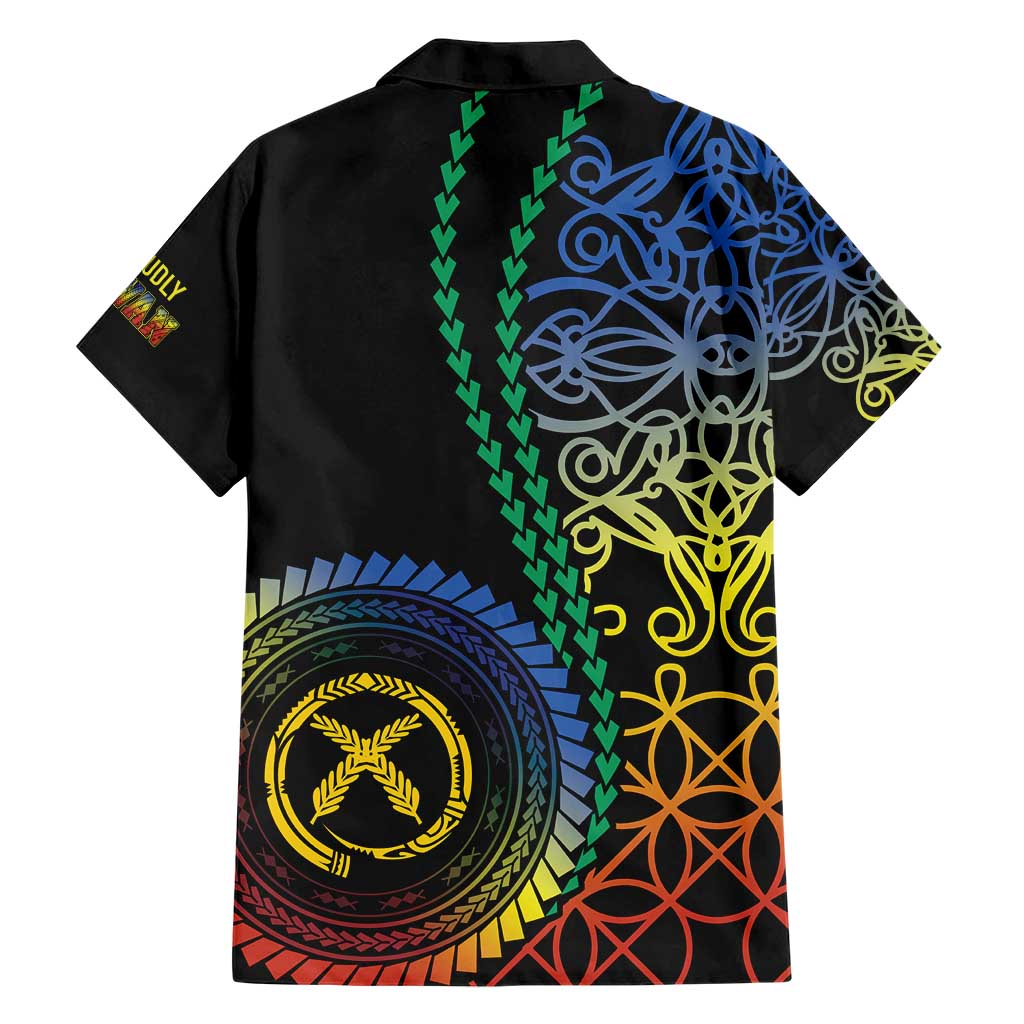 Proudly Ni-Van Sandroing Inspired Family Matching Short Sleeve Bodycon Dress and Hawaiian Shirt Tafea Classic Style LT7 - Polynesian Pride