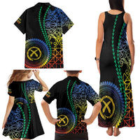 Proudly Ni-Van Sandroing Inspired Family Matching Tank Maxi Dress and Hawaiian Shirt Tafea Classic Style