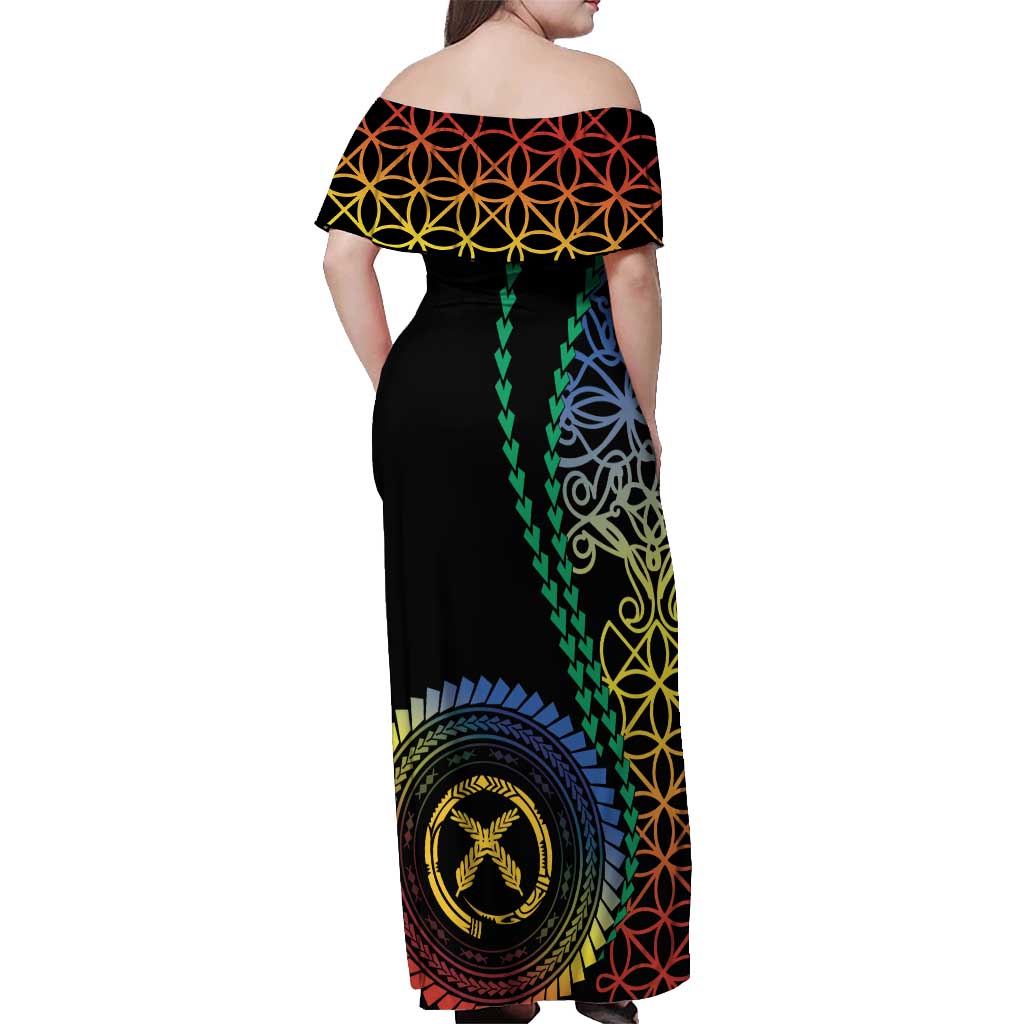 Proudly Ni-Van Sandroing Inspired Off Shoulder Maxi Dress Tafea Classic Style