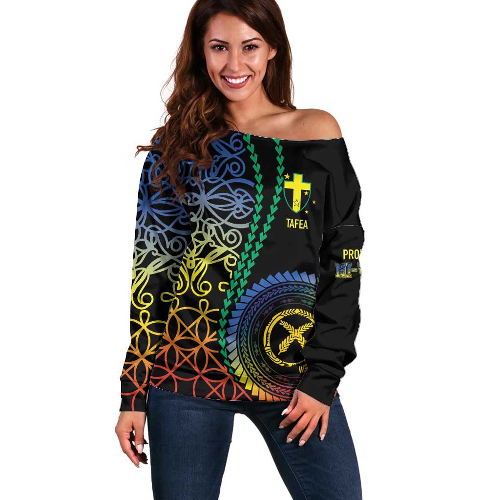 Proudly Ni-Van Sandroing Inspired Off Shoulder Sweater Tafea Classic Style