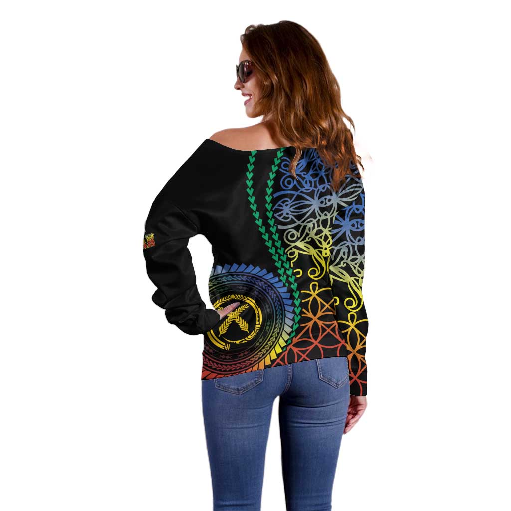 Proudly Ni-Van Sandroing Inspired Off Shoulder Sweater Tafea Classic Style