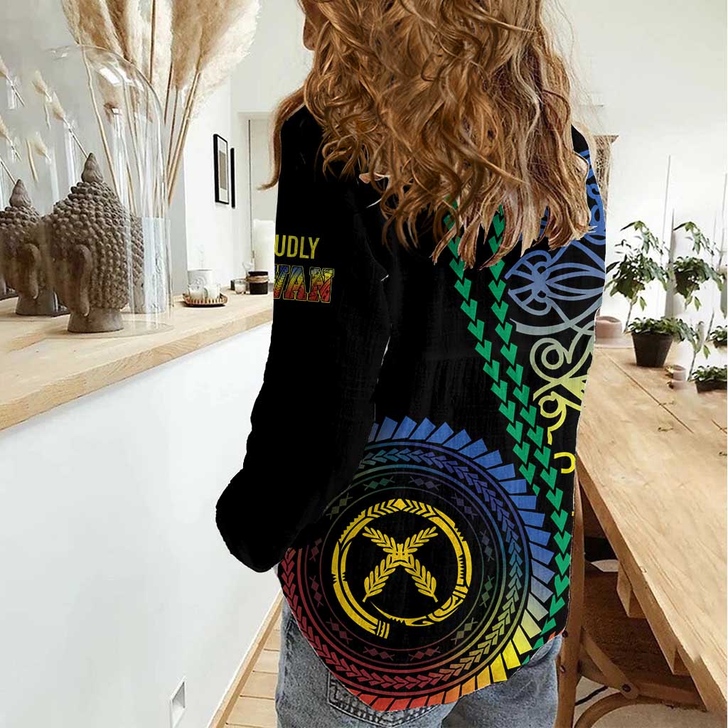 Proudly Ni-Van Sandroing Inspired Women Casual Shirt Tafea Classic Style LT7 - Polynesian Pride