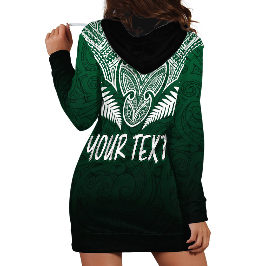 Personalised New Zealand Hoodie Dress Hei Matau Mix Silver Fern Basic LT7 - Polynesian Pride