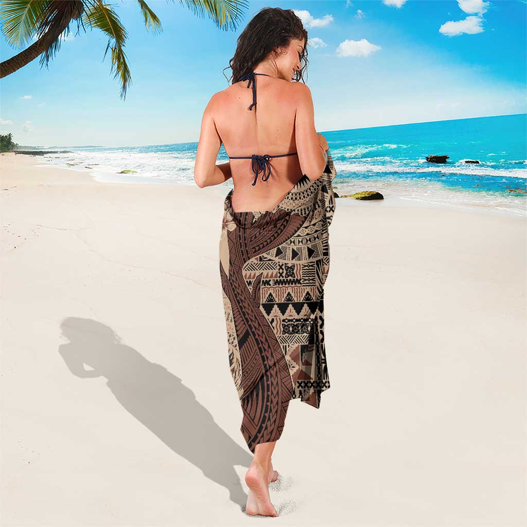 Bula Fiji Sarong Shark Tail Beige Masi Tapa
