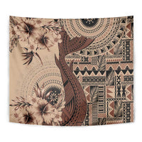 Bula Fiji Tapestry Shark Tail Beige Masi Tapa