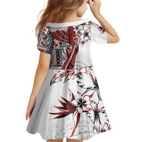 Bula Fiji Family Matching Puletasi and Hawaiian Shirt Shark Tail White Masi Tapa