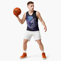 Polynesian Aumakua Basketball Jersey Jellyfish with Shark - Polynesian Pride