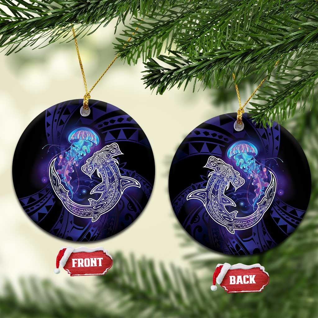 Polynesian Aumakua Ceramic Ornament Jellyfish with Shark - Polynesian Pride