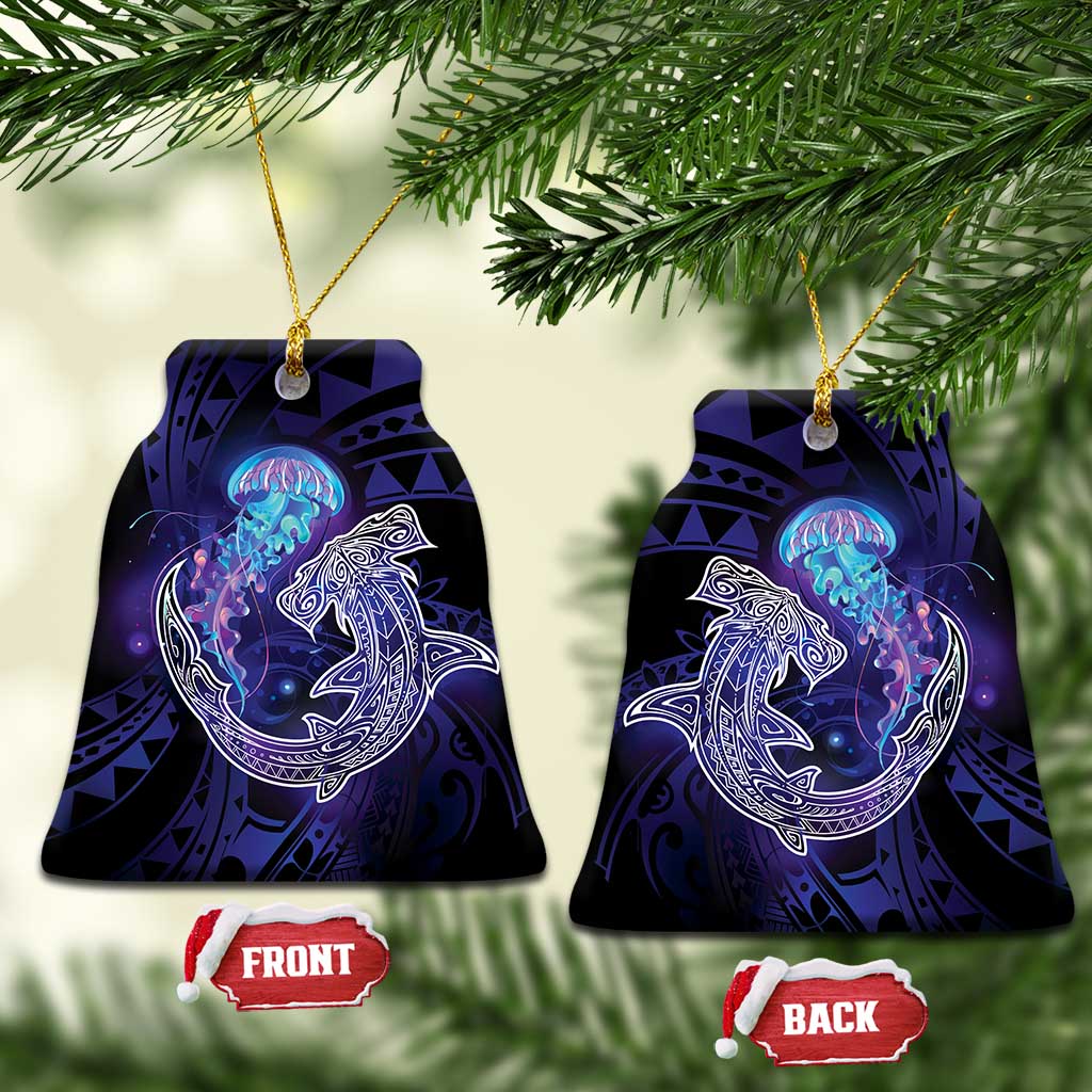 Polynesian Aumakua Ceramic Ornament Jellyfish with Shark - Polynesian Pride