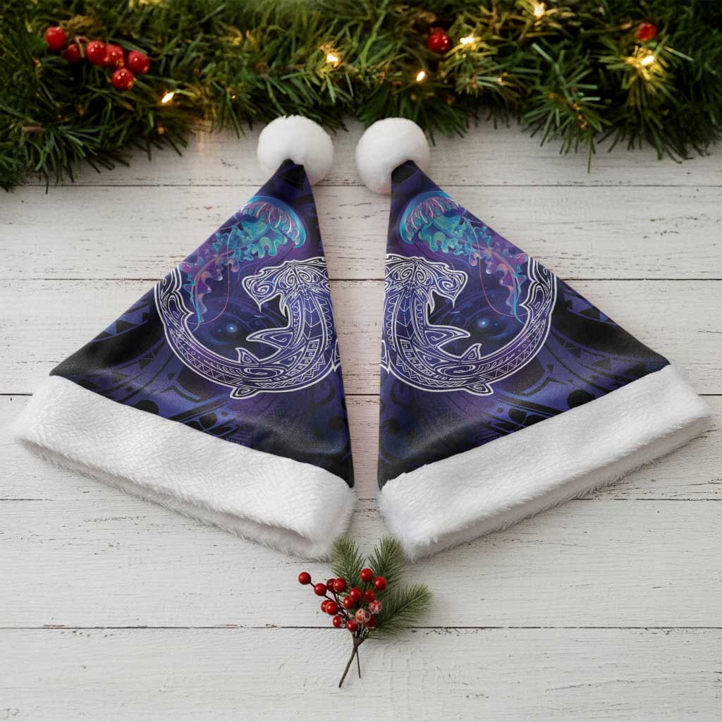 Polynesian Aumakua Christmas Santa Hat Jellyfish with Shark - Polynesian Pride
