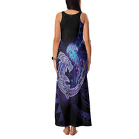 Polynesian Aumakua Family Matching Tank Maxi Dress and Hawaiian Shirt Jellyfish with Shark LT7 - Polynesian Pride