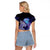 Polynesian Aumakua Raglan Cropped T Shirt Jellyfish with Shark - Polynesian Pride