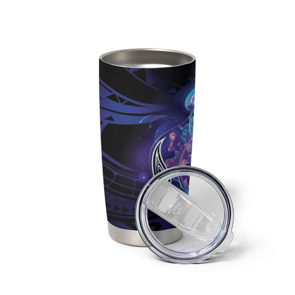Polynesian Aumakua Tumbler Cup Jellyfish with Shark - Polynesian Pride