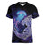 Polynesian Aumakua Women V-Neck T-Shirt Jellyfish with Shark - Polynesian Pride