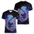 Polynesian Aumakua Women V-Neck T-Shirt Jellyfish with Shark - Polynesian Pride