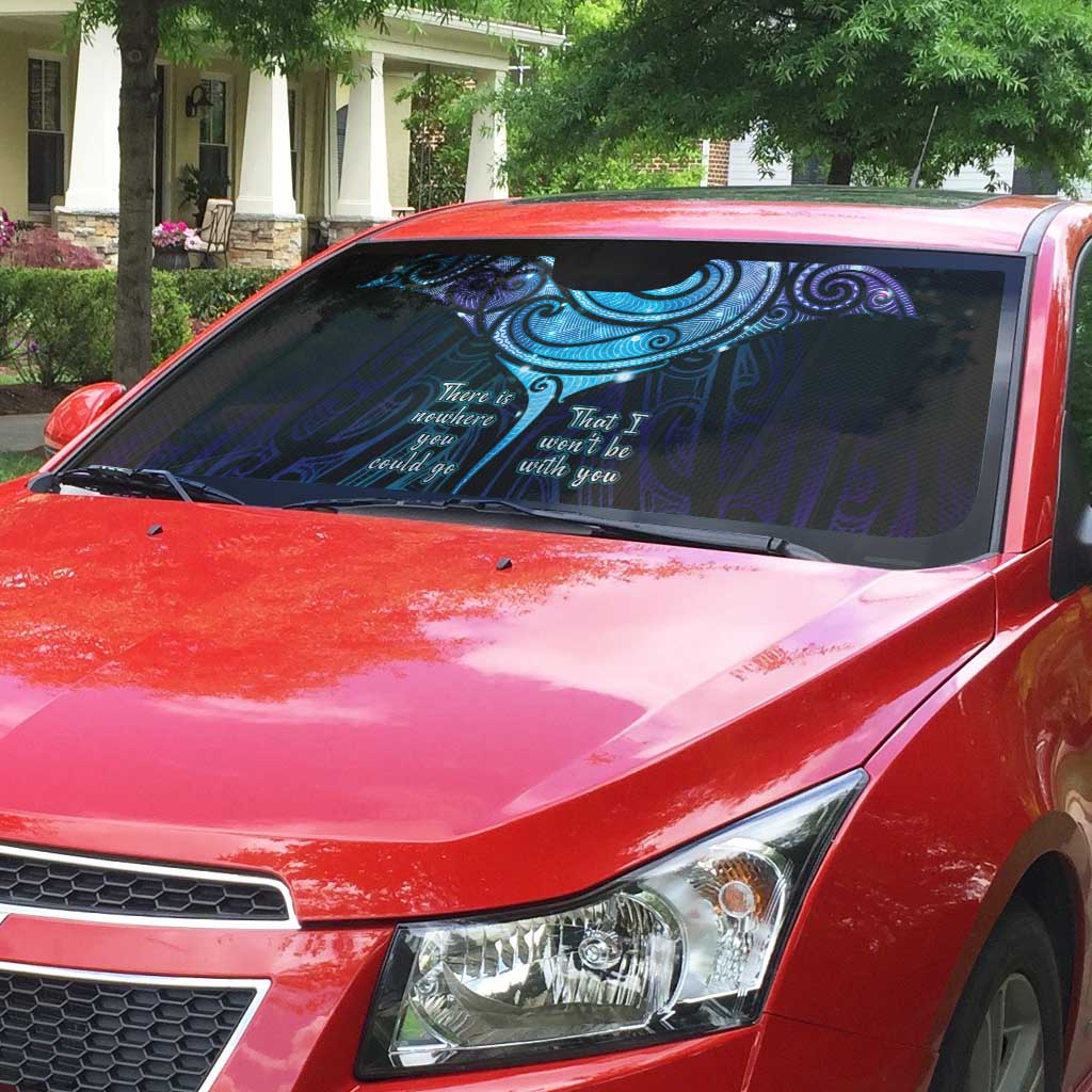 Aotearoa Maori Te Whai Rahi Auto Sun Shade Tala - Nowhere You Could Go That I Won't Be With You - Polynesian Pride