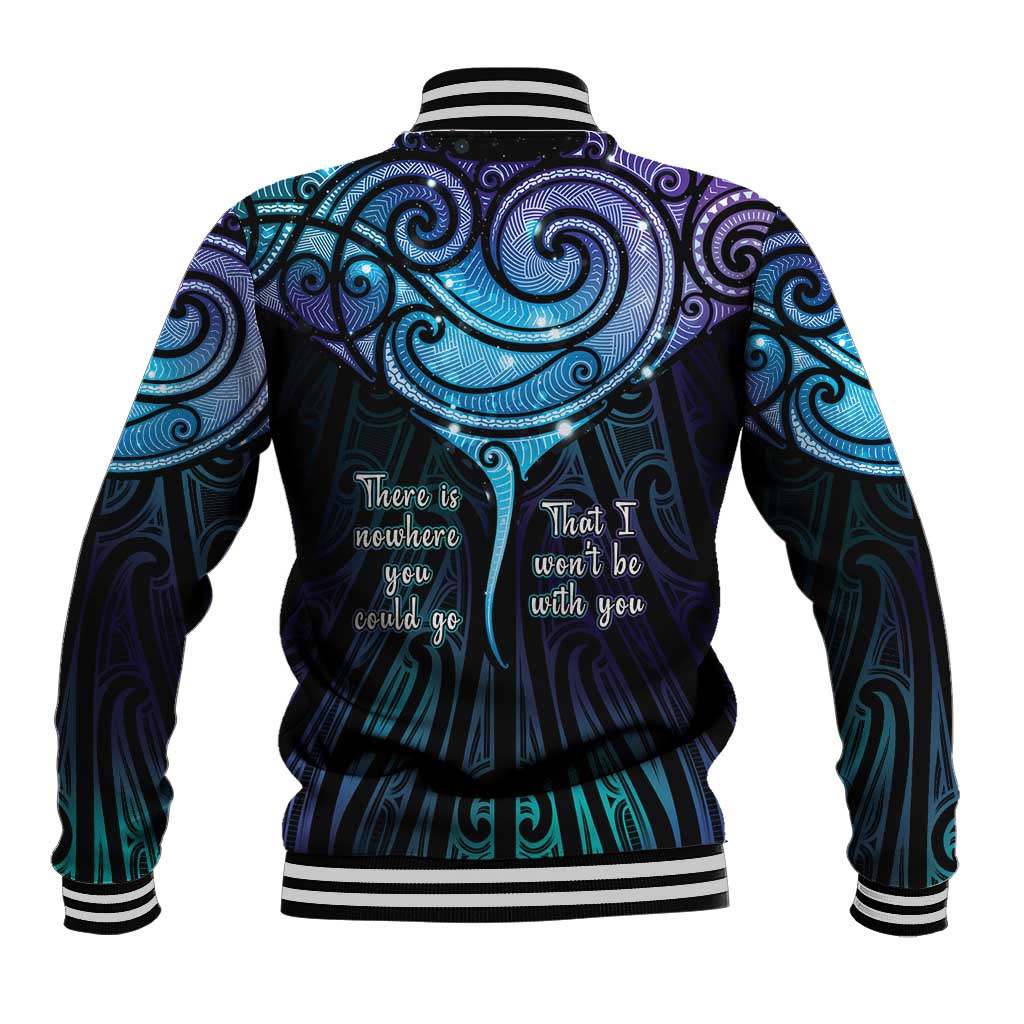 Aotearoa Maori Te Whai Rahi Baseball Jacket Tala - Nowhere You Could Go That I Won't Be With You - Polynesian Pride