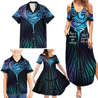 Aotearoa Maori Te Whai Rahi Family Matching Summer Maxi Dress and Hawaiian Shirt Tala - Nowhere You Could Go That I Won't Be With You LT7 - Polynesian Pride