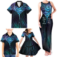Aotearoa Maori Te Whai Rahi Family Matching Tank Maxi Dress and Hawaiian Shirt Tala - Nowhere You Could Go That I Won't Be With You LT7 - Polynesian Pride