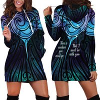 Aotearoa Maori Te Whai Rahi Hoodie Dress Tala - Nowhere You Could Go That I Won't Be With You LT7 - Polynesian Pride