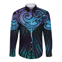 Aotearoa Maori Te Whai Rahi Long Sleeve Button Shirt Tala - Nowhere You Could Go That I Won't Be With You - Polynesian Pride