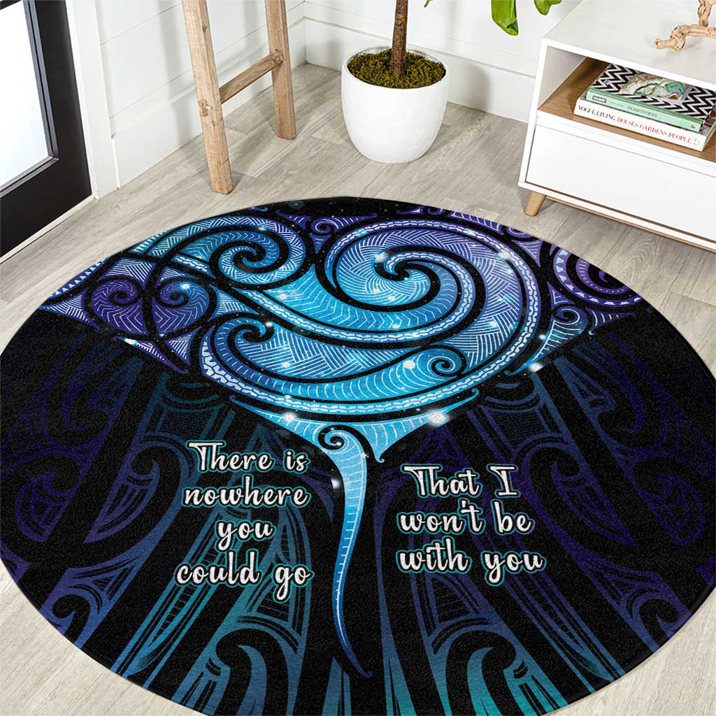 Aotearoa Maori Te Whai Rahi Round Carpet Tala - Nowhere You Could Go That I Won't Be With You - Polynesian Pride