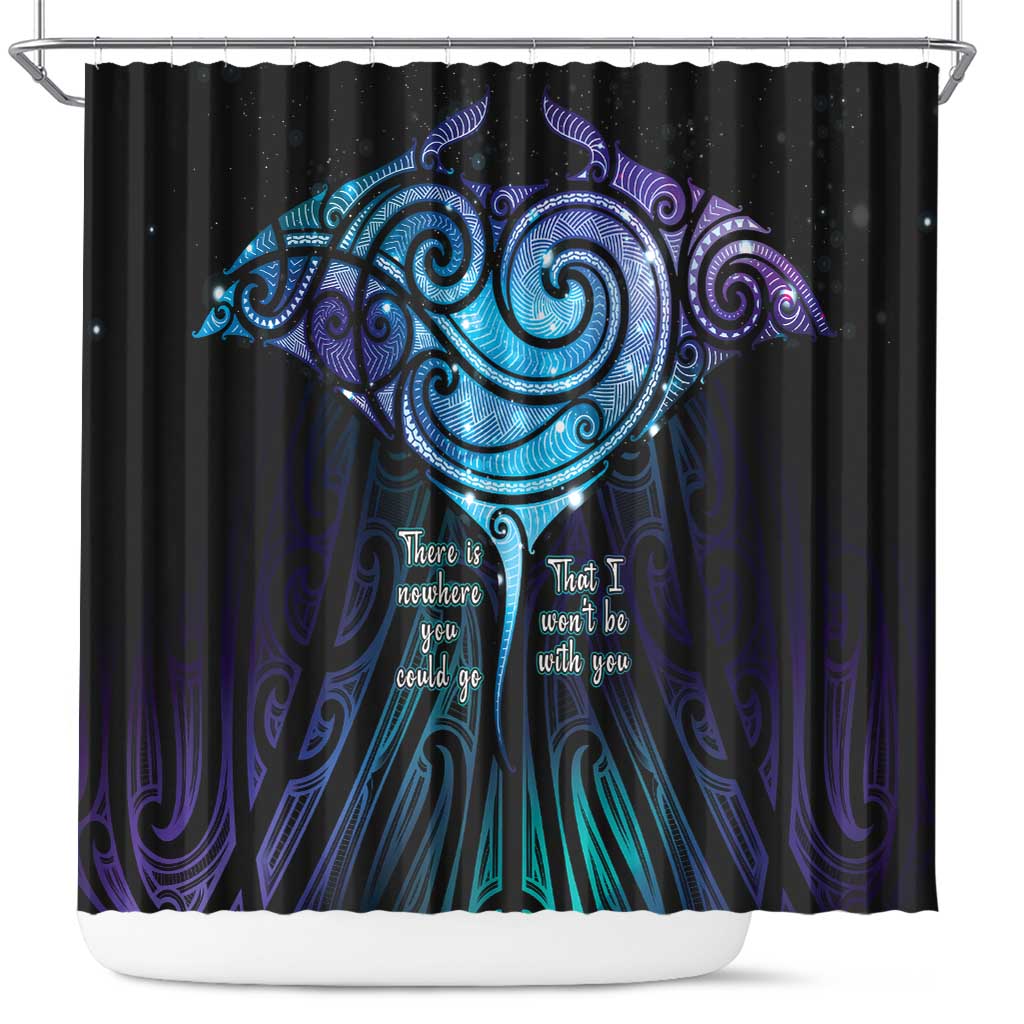 Aotearoa Maori Te Whai Rahi Shower Curtain Tala - Nowhere You Could Go That I Won't Be With You - Polynesian Pride