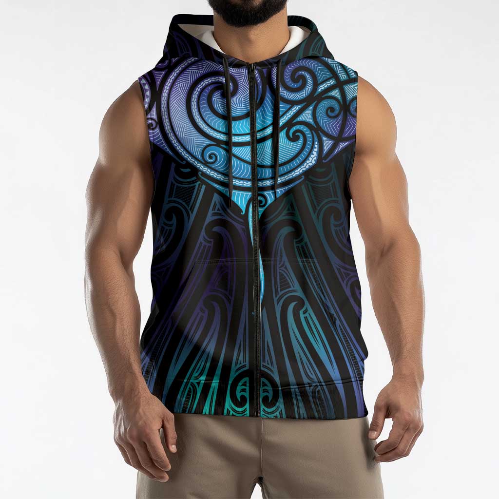 Aotearoa Maori Te Whai Rahi Sleeveless Zip Hoodie Tala - Nowhere You Could Go That I Won't Be With You LT7