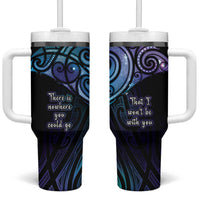 Aotearoa Maori Te Whai Rahi Tumbler With Handle Tala - Nowhere You Could Go That I Won't Be With You - Polynesian Pride